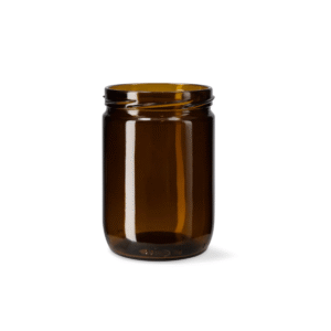 glazen pot 500ml bruin glas zonder deksel