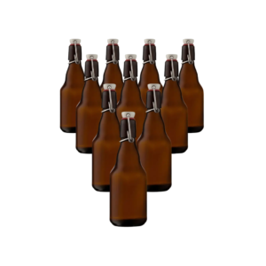 330ml | 10 stuks | beugelflessen | donker glas